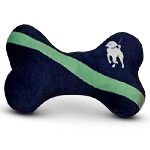 Chomp Haus Ruff Lauren – Luxurious Plush Dog Toy with Squeaker, Premium Fabric, Embroidered Details, Designer-Inspired Chew Toy, Fun Gift for Small to Medium Dogs & Dog Lovers